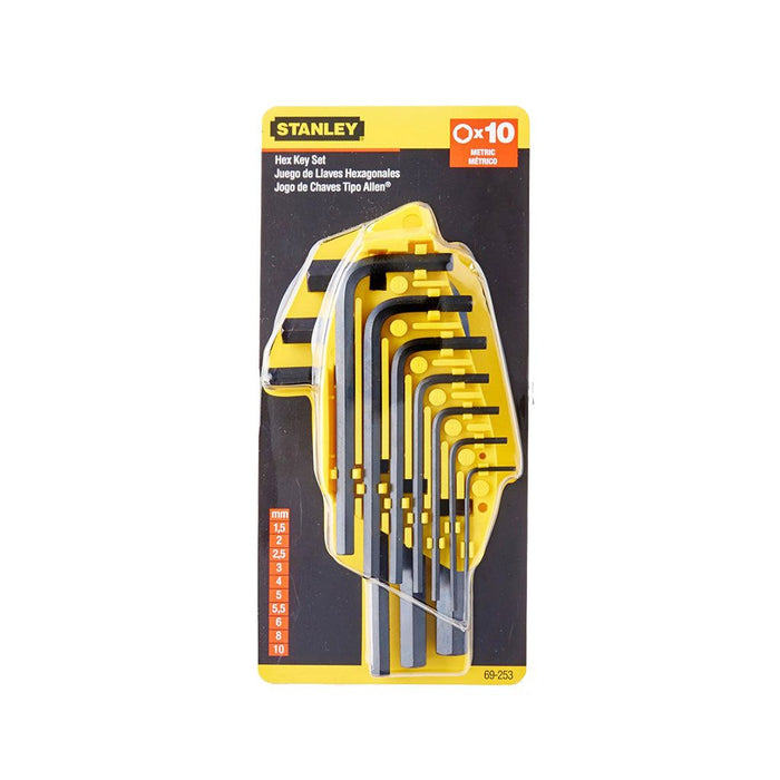 STANLEY 69253 Hex Key S/Arm Set (10 Pieces)