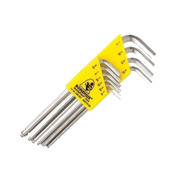 BONDHUS 16938 Ball End L-Wrenches (1/16"-1/4") (10 Pieces)