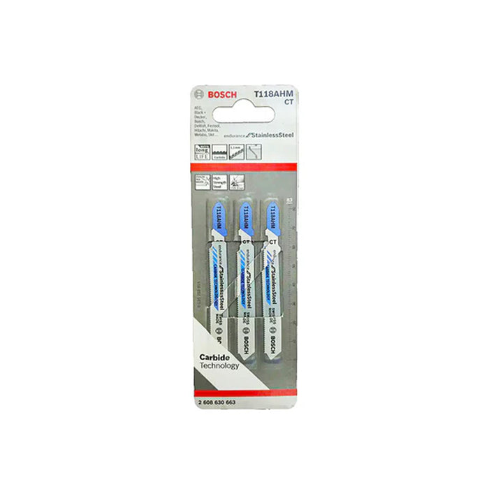 BOSCH T118AHM 2608630663 Inox Jig Saw Blade (3 Pieces)