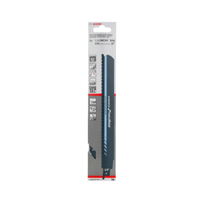 BOSCH S1136CHF Sabre Saw Blades (5 Pieces)