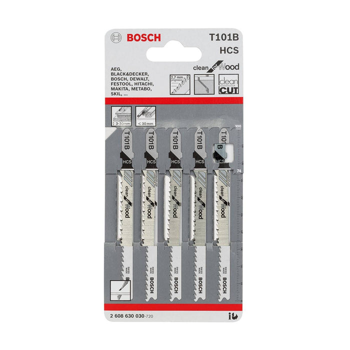 BOSCH T101B Wood Jig Saw Blade (5 Pieces)