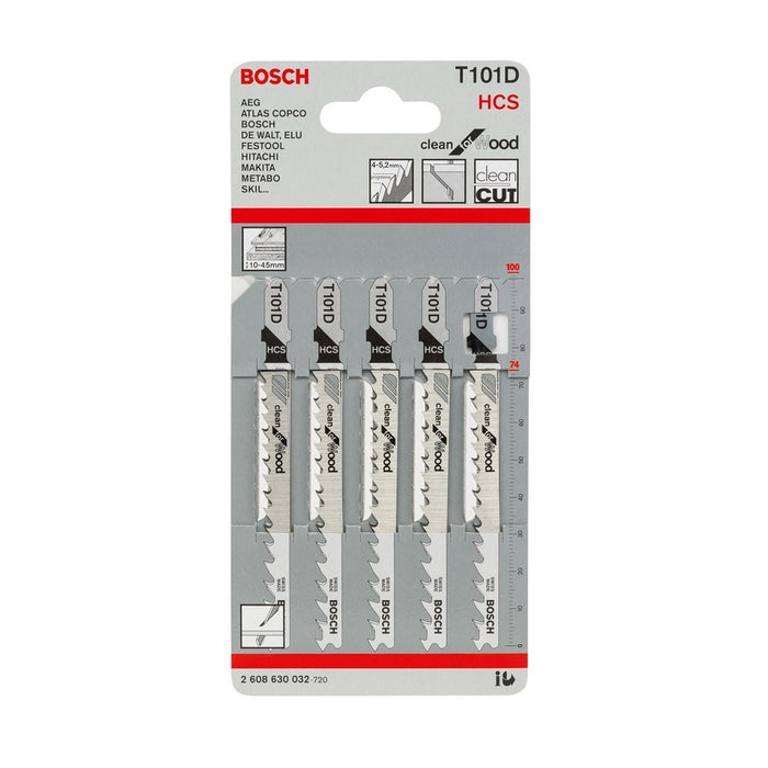 BOSCH T101D Wood Jig Saw Blade (5 Pieces)