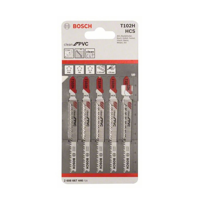 BOSCH T102H PVC Jig Saw Blade (5 Pieces)