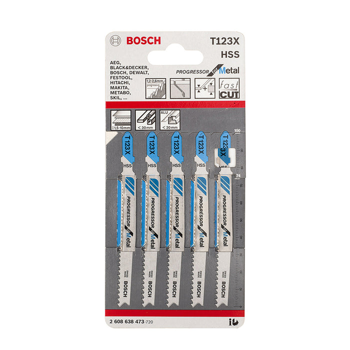 BOSCH T123X Metal Jig Saw Blade (5 Pieces)