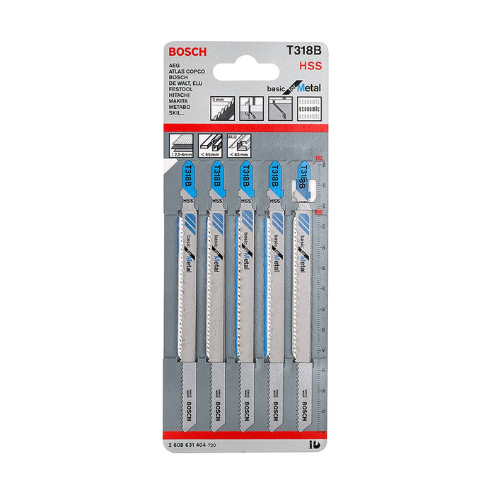 BOSCH T318B Metal Jig Saw Blade (5 Pieces)