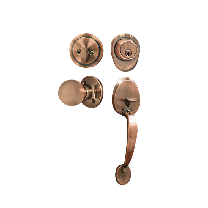 TERISO 810871S Door Handle Lock Set (Copper)