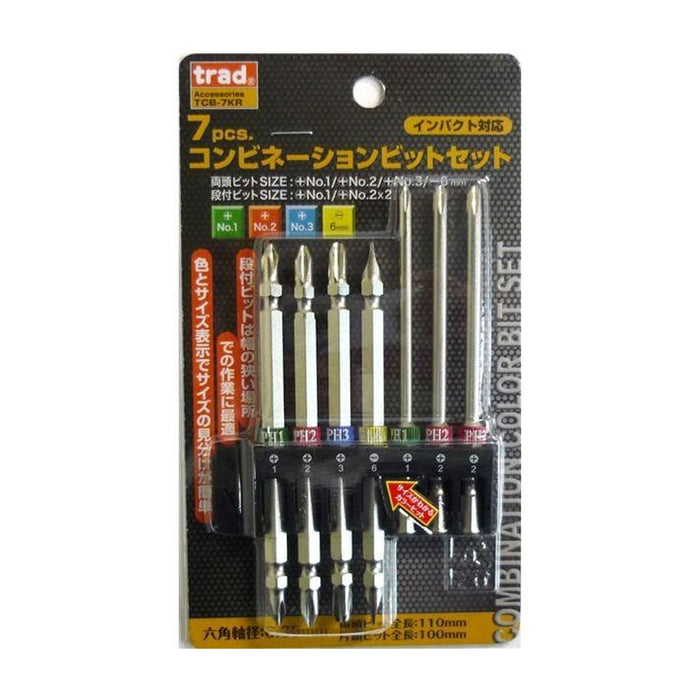TRAD TCB7KR Mixed Screw Bit Set (7 Pieces)