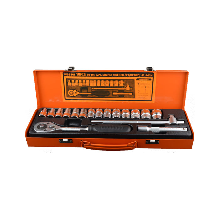 WESSER Socket Set 1/2" SQ (28 Pieces)